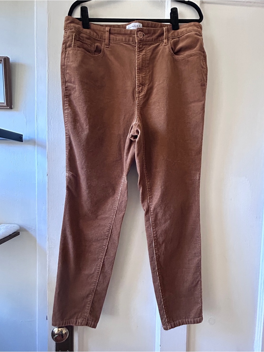 Ann Taylor Loft curvy high waisted skinny corduroy pants
